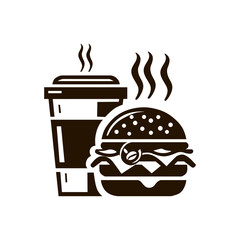Burger and Coffee Takeout Icon