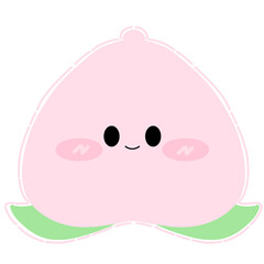 Cute Peach Illustration