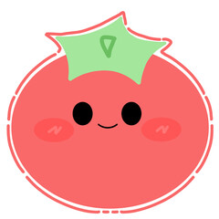 Smiling Tomato Character