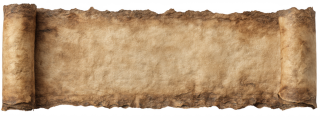 Old Brown Vintage Map Torn Paper on transparent Background