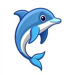 
3d rendering of colorful dolphins