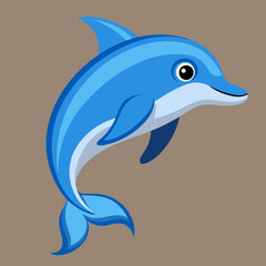 
3d rendering of colorful dolphins