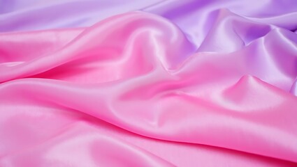 Fototapeta premium Flowing pink and purple satin fabric textile