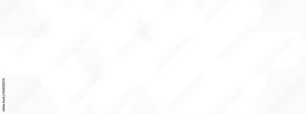 Wall mural abstract seamless background with overlapping translucent white hexagons on a light gray to white gr