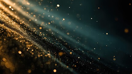 Abstract background with golden particles