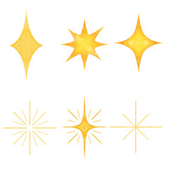 Magical Slavic Star Set Whimsical Russian Folk Watercolor Stars for Holiday Decor, Storybooks, and Craft Projects