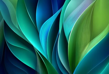 Vivid Green and Blue Abstract Background