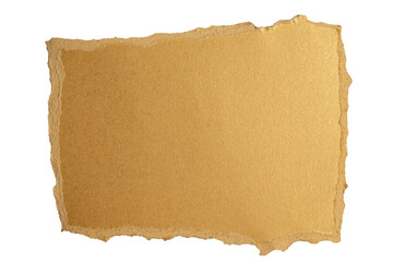 Torn piece of gold textured paper
