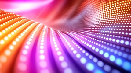 Colorful, abstract image with a purple and orange background and a blue and red foreground. The image is full of dots and has a vibrant, energetic feel to it