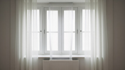 Bright Window with White Curtains: Light & Airy Home Interior