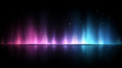 Colorful, starry background with a purple line in the middle. The background is dark and the purple line is bright