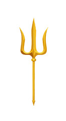 Refined 3D Gold Trident 