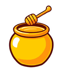 Simplified, Contoured Honey Jar