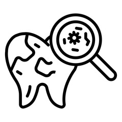 Tooth bacteria icon