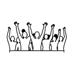 group of people holding hands