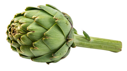 Fototapeta premium Artichoke isolated on a white background PNG. AI GENERATED.