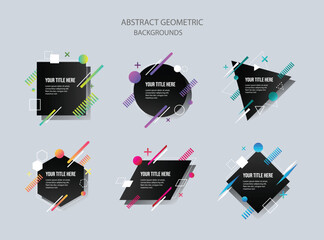 Modern Geometric Backgrounds Abstract Shapes and vibrant Colors