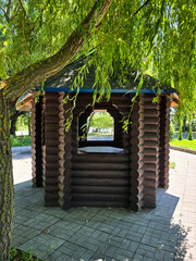 Wooden Gazebo in a Park