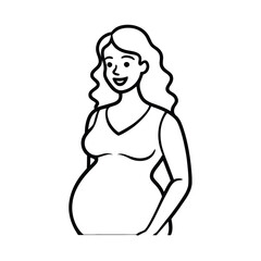 pregnant woman silhouette
