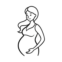 pregnant woman silhouette