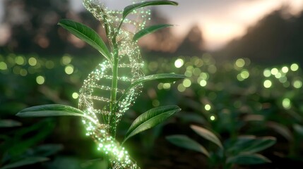 Genetic enhancement symbolized through holography