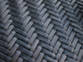 Black woven chair texture details. minimalist home interior.