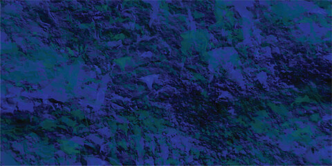 Textured dark indigo and teal artistic representation depicting a mountainous landscape painted with splatter and rough brush strokes