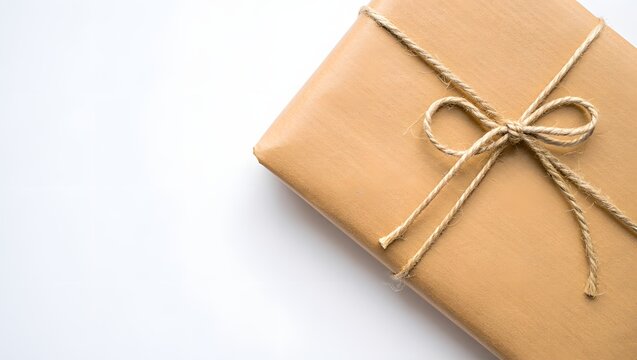 Gift package present box wrapping paper twine bow knot celebration holiday birthday event