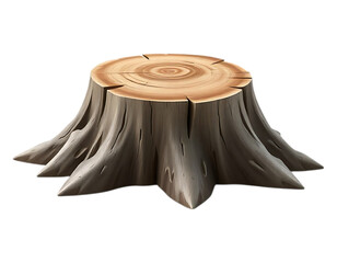 Obraz premium Detailed Illustration of a Realistic Tree Stump