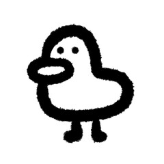 duck png cartoon handwrite cute and clipart doodle decorate  kids element