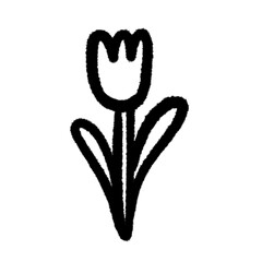 tulip png cartoon handwrite cute and clipart doodle decorate  kids element