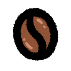coffee beans png cartoon handwrite cute and clipart doodle decorate  kids element