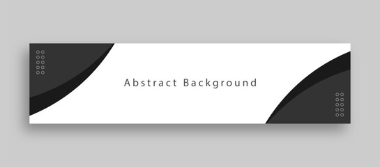 black and white horizontal linkedin banner design