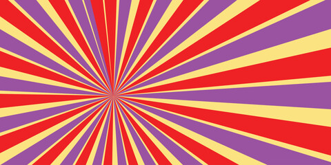 Red color space starburst with grunge textured background