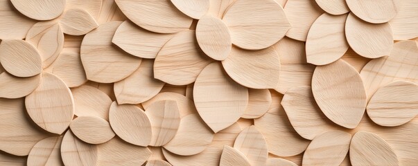 Overlapping Wood Petals Texture, Abstract, Wooden