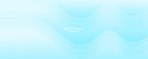 Minimalist banner background, pastel colorful, Light Blue gradations. Circle effect style geometric, abstract background. eps 10