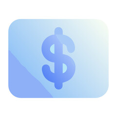 Obraz premium Vector art of a blue dollar sign symbolizing money and finance, isolated on transparent background