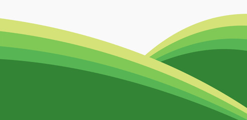 Green and white business wave banner background. Eps10