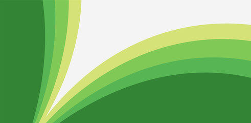 Green and white business wave banner background. Eps10