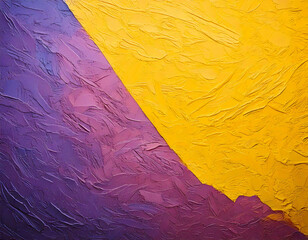 Yellow and purple torn paper texture background with rough, natural surface. Bright, colorful, and creative abstract design. Perfect for posters, graphic design, scrapbooking, advertising, or modern a