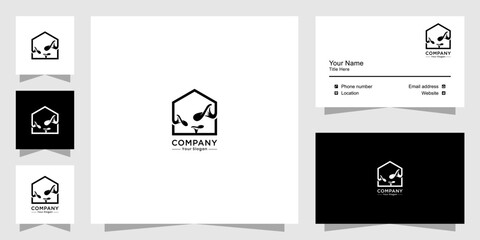 Mushroom house logo and business card