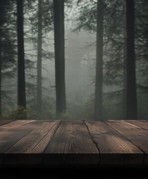 empty wooden table and green grass