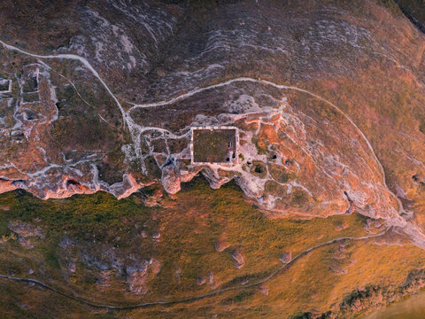 Aerial view of Oreja Castle in Toledo, Spain