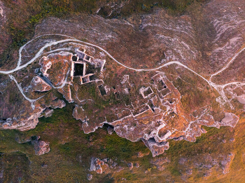 Aerial view of Oreja Castle in Toledo, Spain
