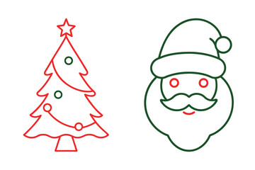 santa claus and christmas tree