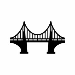unique Bridge silhouette vector silhouette illustration isolated on white background	
