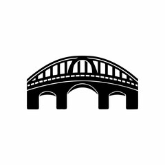 unique Bridge silhouette vector silhouette illustration isolated on white background	