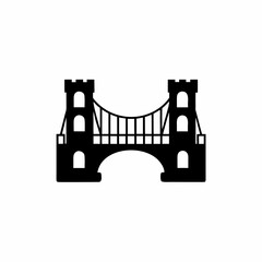 unique Bridge silhouette vector silhouette illustration isolated on white background	