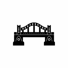 unique Bridge silhouette vector silhouette illustration isolated on white background	