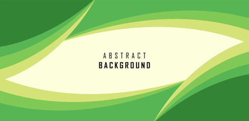 Green and white business wave banner background. Eps10